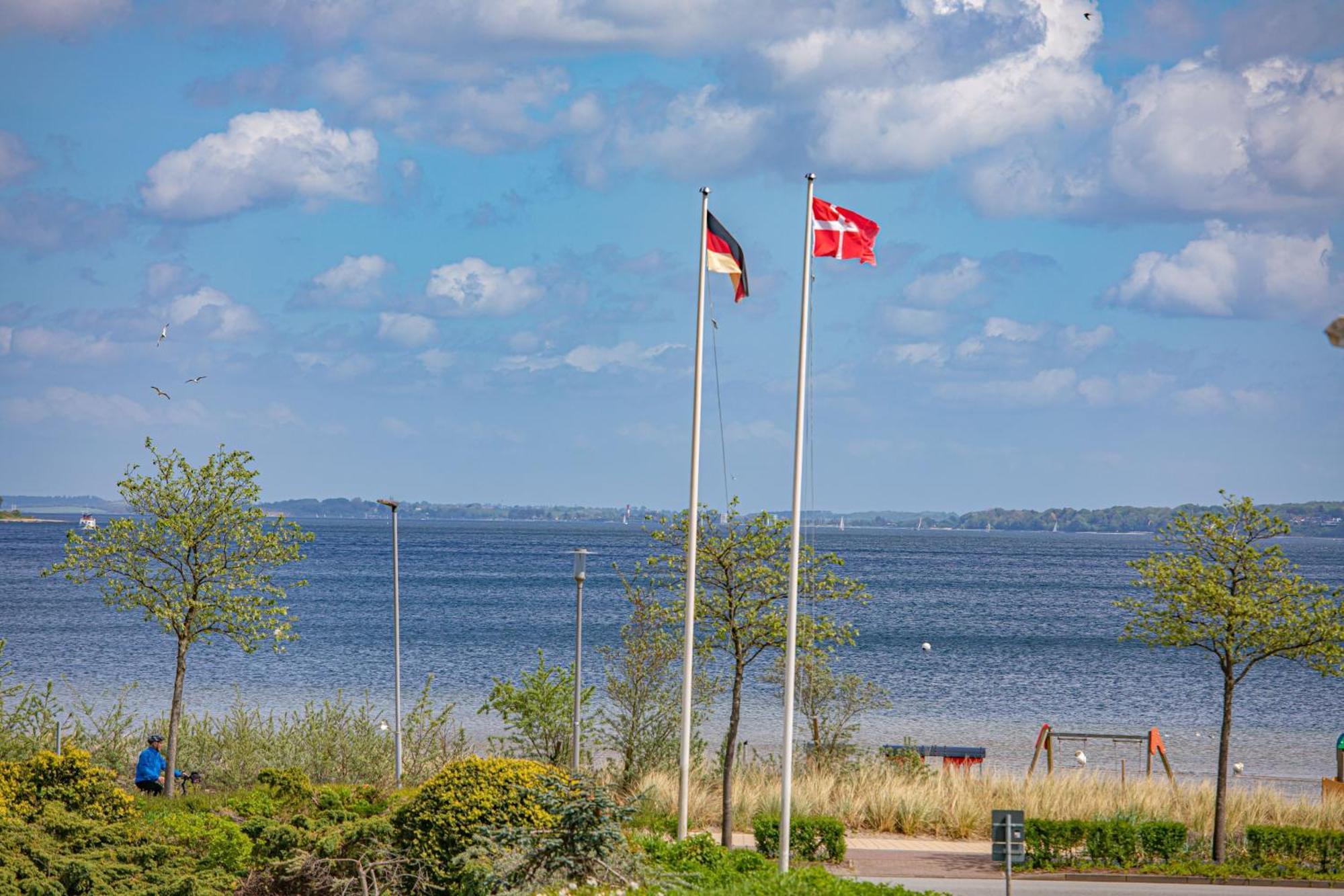 Fewo1846 Strandresidenz Wassersleben - Strandkoje - Komfortables Studioapartment Mit Meerblick Am Strand Harrislee Exteriör bild